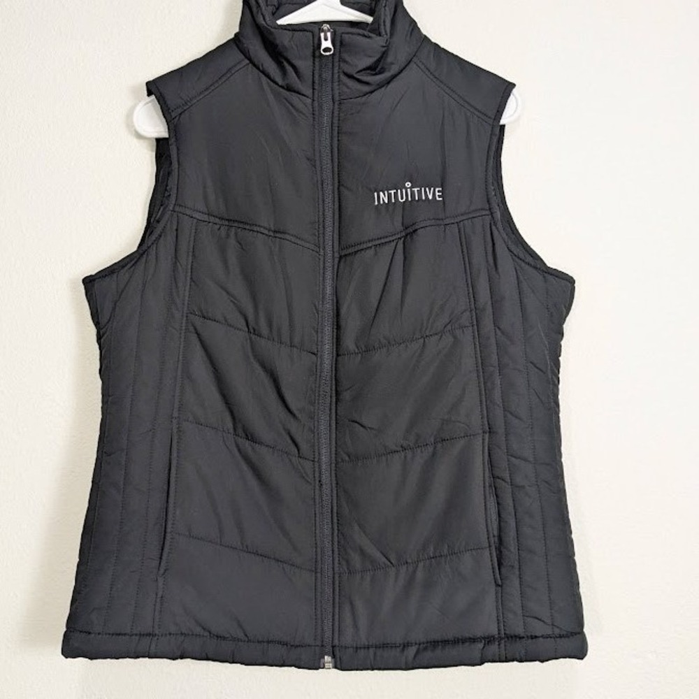 Port Authority Womens Black Quilted Puffer Vest Full Zip Size Medium Intuitive